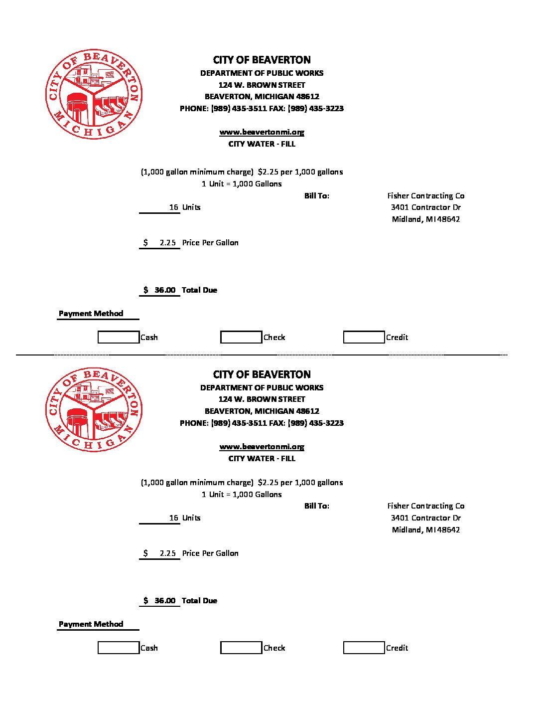 Water Fill – Fisher Contracting Co